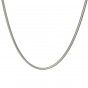 Silver stainless steel necklace with crushed chain