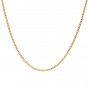Golden fine braided chain necklace in stainless steel