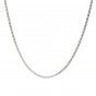 Silver fine braided chain necklace in stainless steel