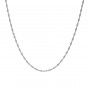 Silver stainless steel necklace with crushed interlaced chain