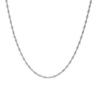 Silver stainless steel necklace with crushed interlaced chain