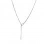 Necklace in silver 925 double flat plates and round pendant