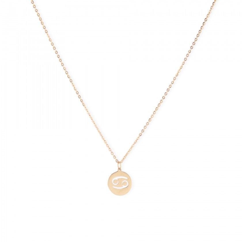 Cancer stainless steel necklace golden