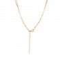Double golden stainless steel necklace