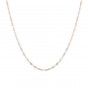 Golden necklace in stainless steel with twisted mesh