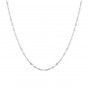 Silver necklace in stainless steel with twisted mesh