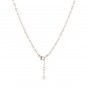 Golden necklace in stainless steel with twisted mesh