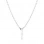 Silver necklace in stainless steel with twisted mesh