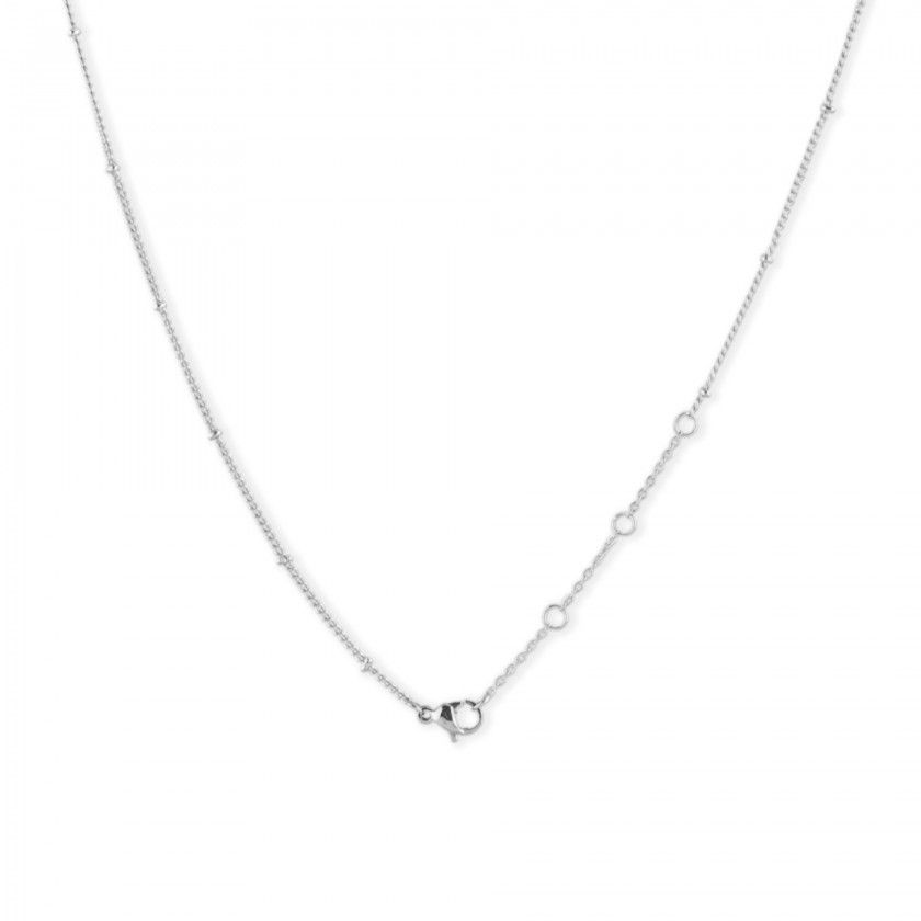 Silver stainless steel necklace with heart