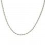 Stainless steel silver twisted chain necklace