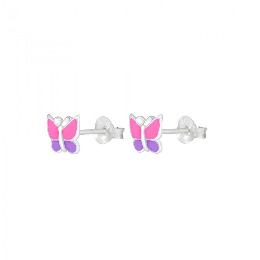 Silver Butterfly Stud Earrings