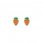 Silver carrot stud earrings