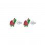 Silver turtle stud earrings