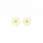 Silver daisy flower stud earrings