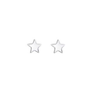 Silver star screw back earrings