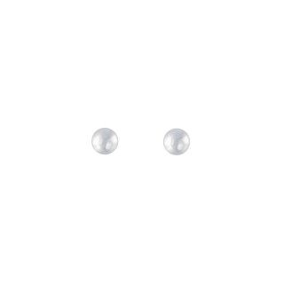 Silver ball screw back earrings