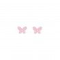 Silver butterfly screw back earrings