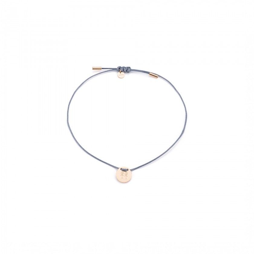 2 boys cord and gold steel bracelet