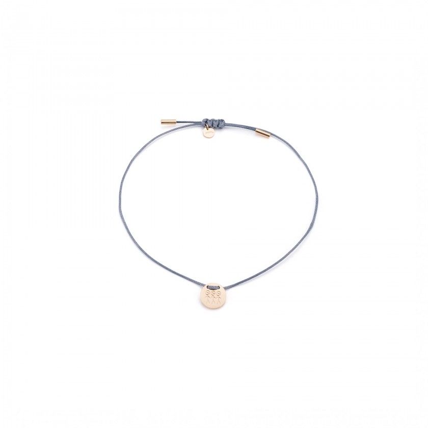 Pulseira cordo e ao 3 meninos dourada