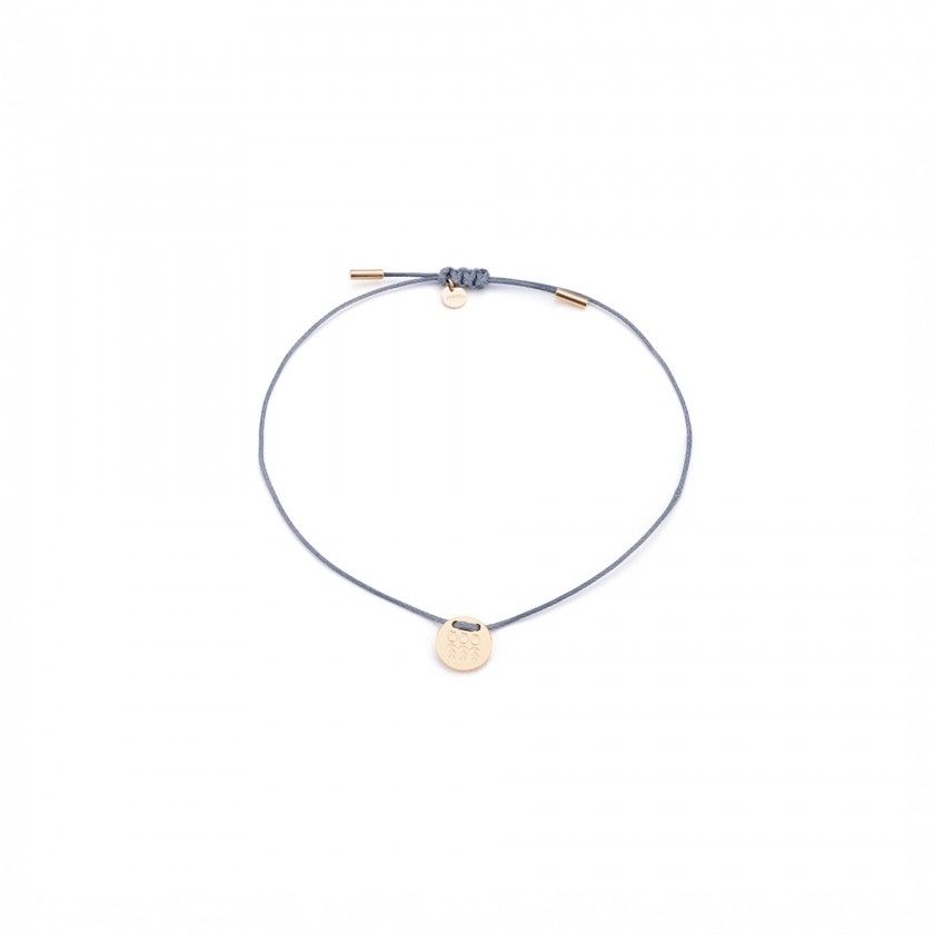 3 girls cord and gold steel bracelet