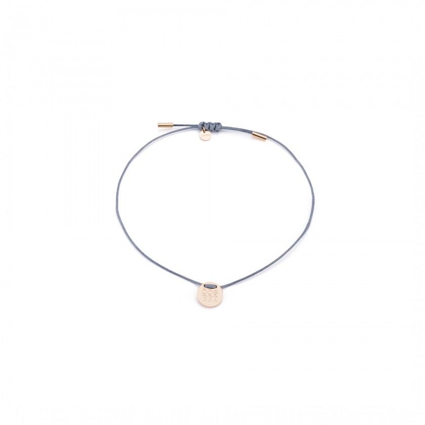 Pulseira cordo e ao 2 meninas e 1 menino dourada