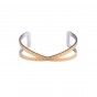 Golden stainless steel cross bracelet