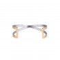 Golden stainless steel cross bracelet