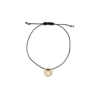 Taurus gold with cord bracelet