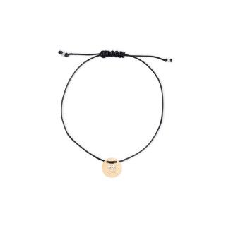 Gemini gold with cord bracelet