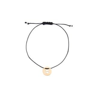 Pisces gold with cord bracelet