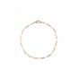 Bracelet with white stones in golden stainless steel