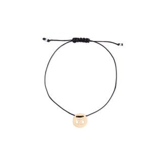 Libra gold with cord bracelet