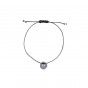 Gemini silver with cord bracelet