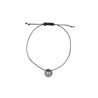 Gemini silver with cord bracelet