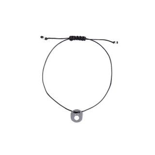 Leo silver with cord bracelet