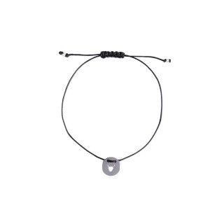 Taurus silver with cord bracelet