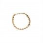Stainless steel bracelet with golden plates