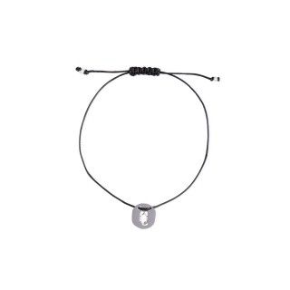 Scorpio silver with cord bracelet