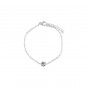 Stainless steel bracelet with small silver brilliant
