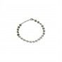 Stainless steel bracelet with silver plates