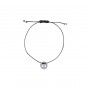 Libra silver with cord bracelet