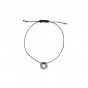 Pulseira cordo sargitrio prateada