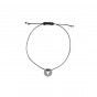 Virgo silver with cord bracelet