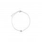 Silver stainless steel bracelet with small diamond