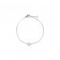 Silver stainless steel bracelet with embossed round plate