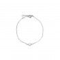 Silver stainless steel bracelet with pearl