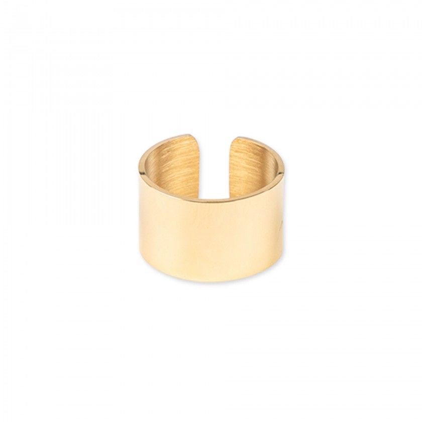 Large gold steel ring