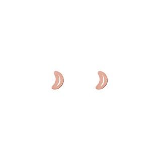 Brincos ao meia lua rosa dourado