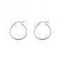 Silver simple stainless steel hoop earrings