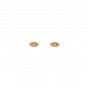 Golden stainless steel white eye earrings